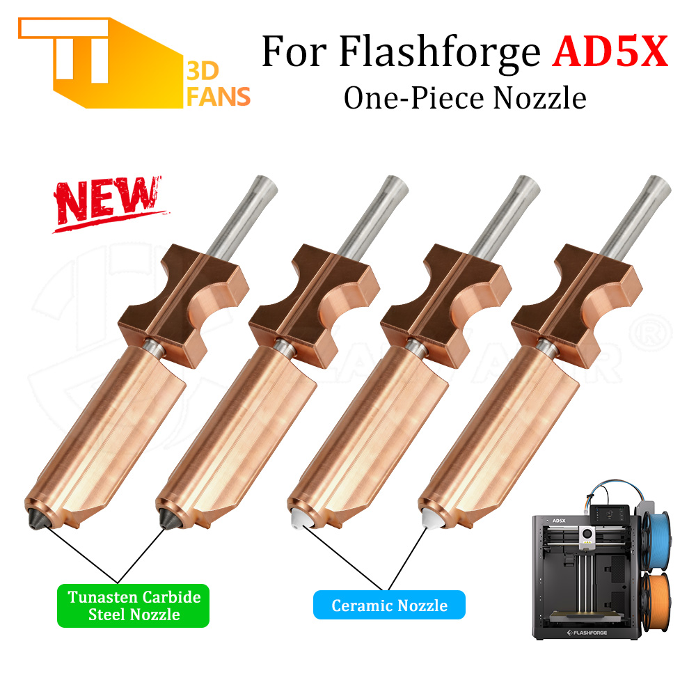 Nozzle Tungsten - Flashforge AD5X 3D yazıcı için geliştirilmiş,