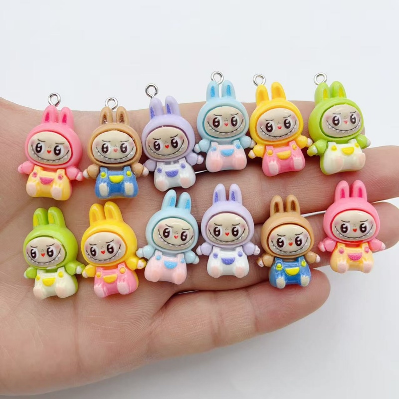 Resin - 10 adet Kawaii Tavşan Çilek Evi
