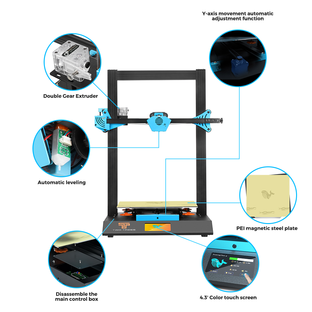 Twotrees Blu-5 Bluer artı l3D  - Corexy 3D Printer Kit incelemesi ve fiyatı